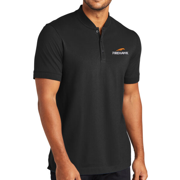 Firehawk Aerospace Embroidered - Stretch Pique Henley Thumbnail